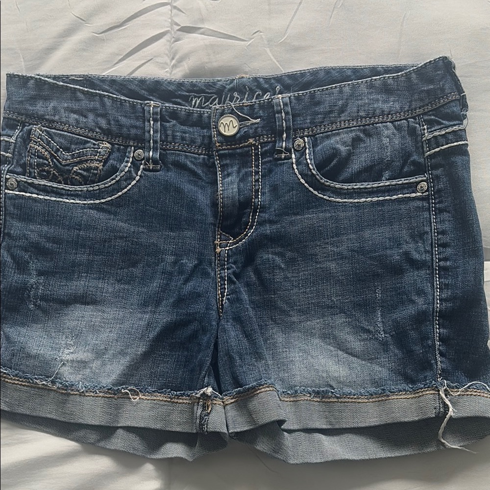 Maurices Blue Jean Shorts with Rolled Cuffs